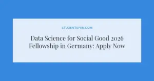 Data Science for Social Good 2026 Fellowship in Germany: Apply Now