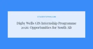 Digby Wells GIS Internship Programme 2026: Opportunities for South African Graduates