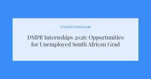 DMPR Internships 2026: Opportunities for Unemployed South African Graduates