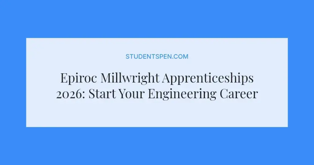 Epiroc Millwright Apprenticeships 2026: Start Your Engineering Career