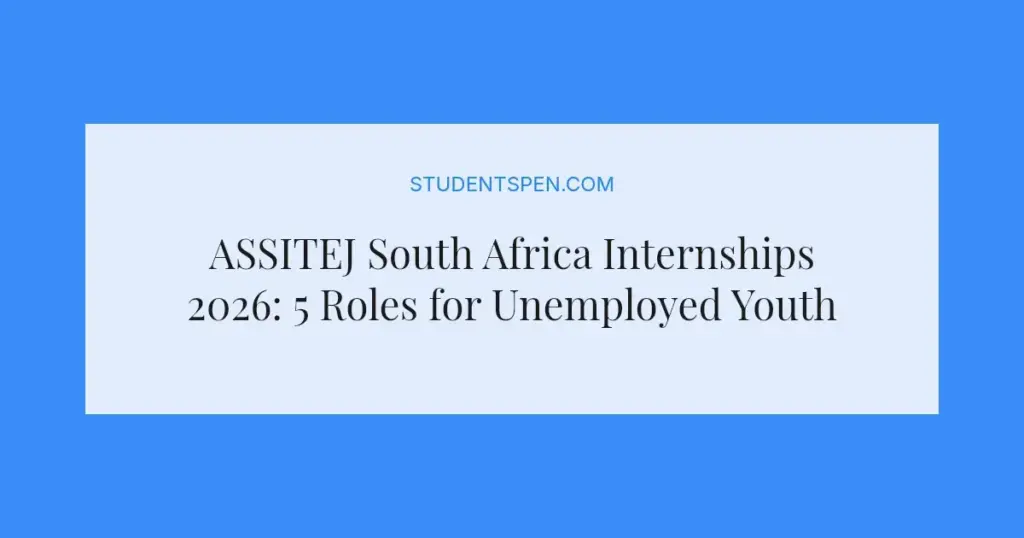 ASSITEJ South Africa Internships 2026: 5 Roles for Unemployed Youth