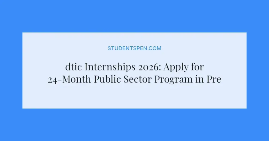dtic Internships 2026: Apply for 24-Month Public Sector Program in Pretoria