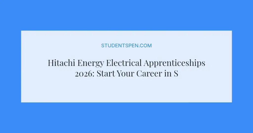Hitachi Energy Electrical Apprenticeships 2026: Start Your Career in South Africa