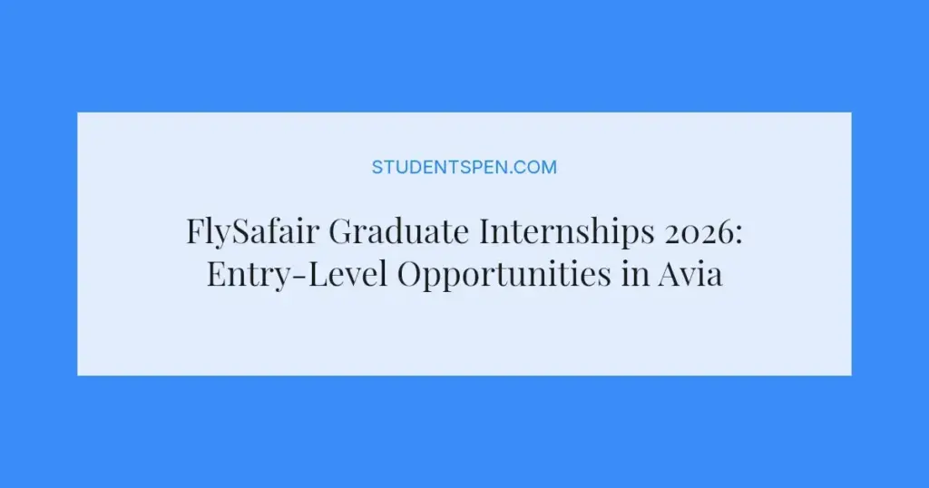 FlySafair Graduate Internships 2026: Entry-Level Opportunities in Aviation