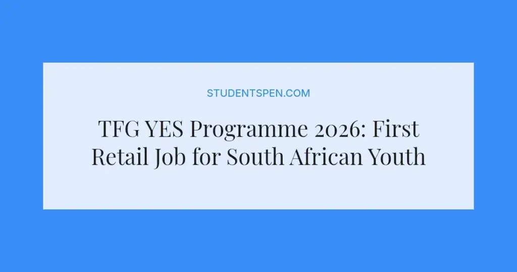 TFG YES Programme 2026: First Retail Job for South African Youth