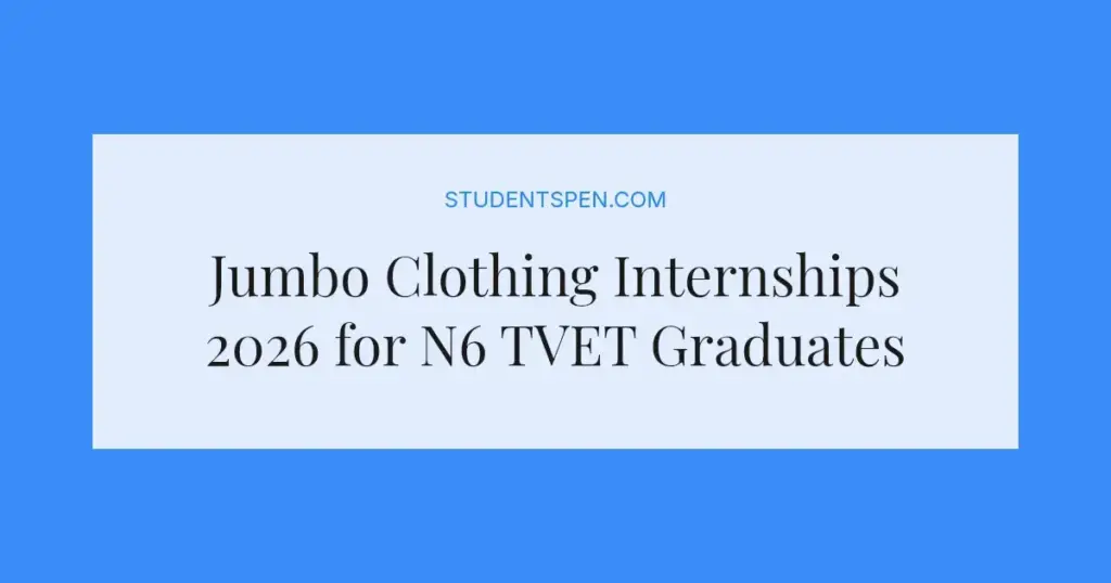 Jumbo Clothing Internships 2026 for N6 TVET Graduates
