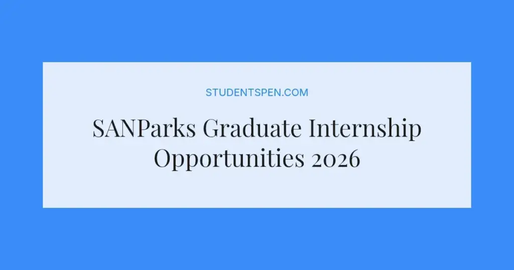 SANParks Graduate Internship Opportunities 2026