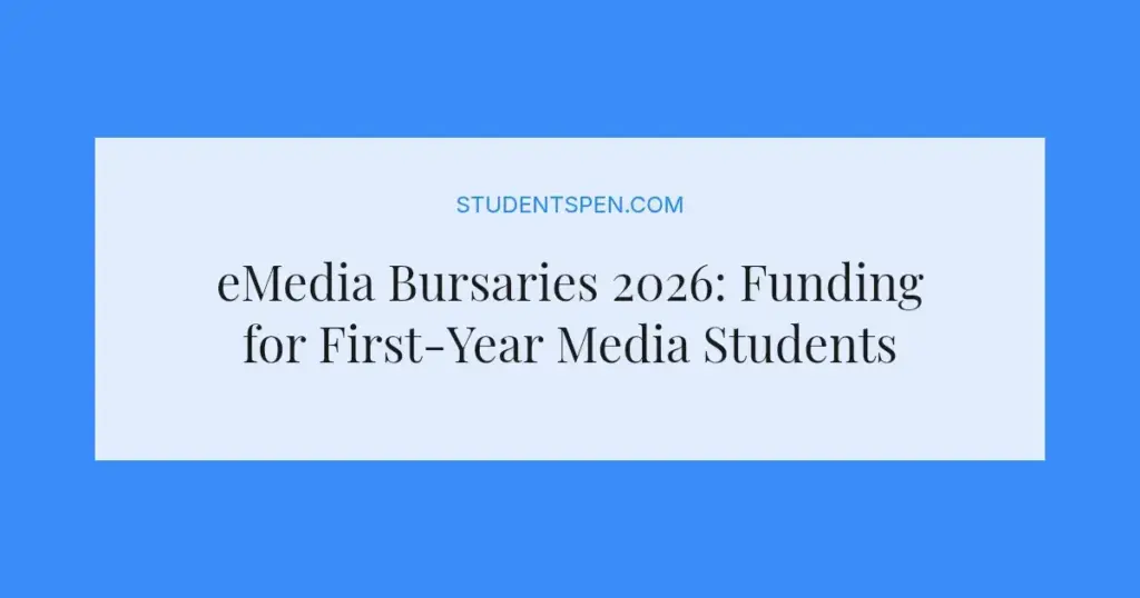 eMedia Bursaries 2026: Funding for First-Year Media Students