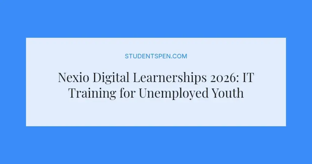 Nexio Digital Learnerships 2026: IT Training for Unemployed Youth