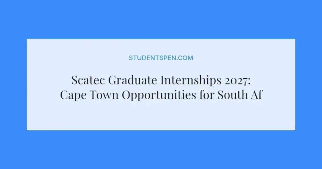 Scatec Graduate Internships 2027: Cape Town Opportunities for South African Graduates