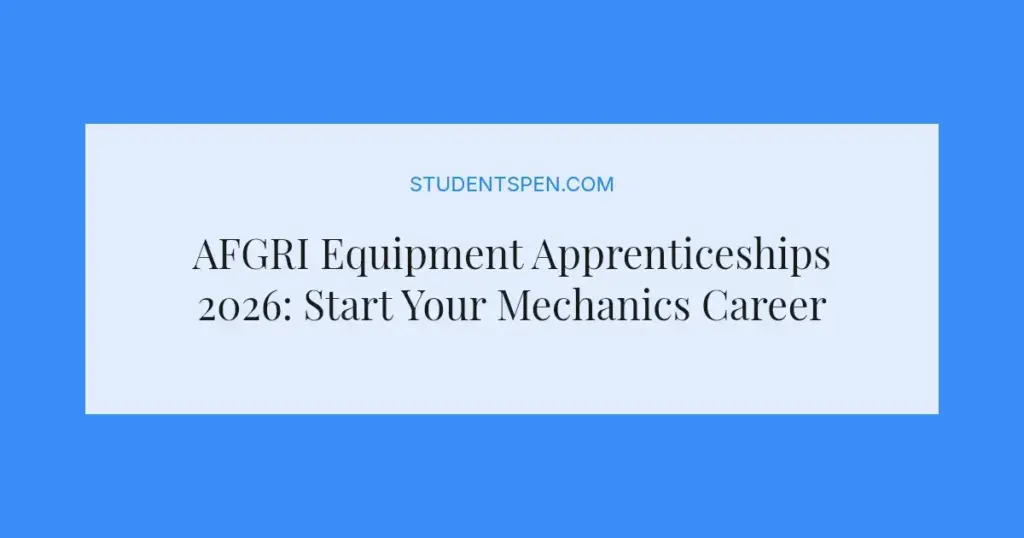 AFGRI Equipment Apprenticeships 2026: Start Your Mechanics Career
