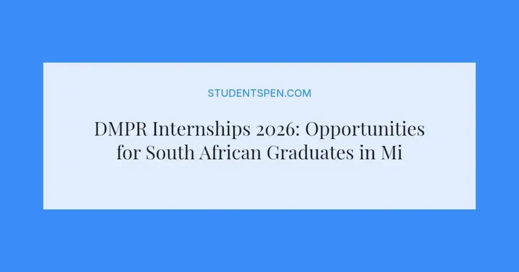 DMPR Internships 2026: Opportunities for South African Graduates in Mining and Petroleum