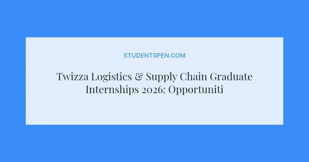 Twizza Logistics & Supply Chain Graduate Internships 2026: Opportunities in Bellville