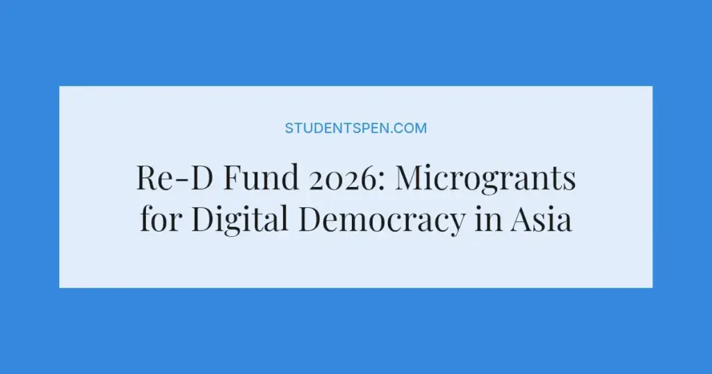Re-D Fund 2026: Microgrants for Digital Democracy in Asia