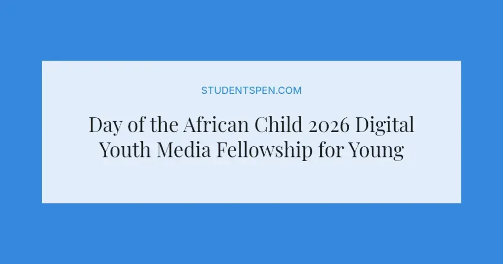 Day of the African Child 2026 Digital Youth Media Fellowship for Young WASH Creators