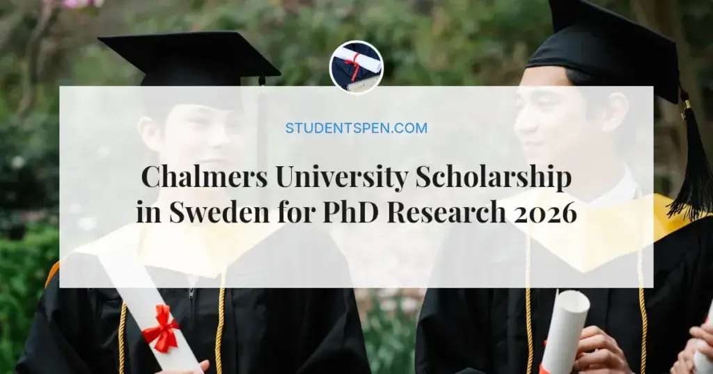 Chalmers University Scholarship in Sweden for PhD Research 2026
