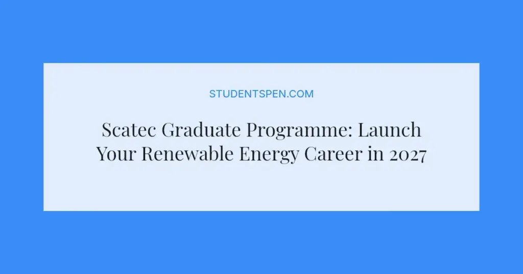 Scatec Graduate Programme: Launch Your Renewable Energy Career in 2027