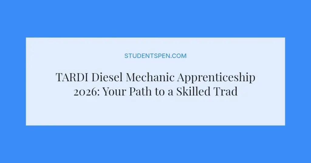 TARDI Diesel Mechanic Apprenticeship 2026: Your Path to a Skilled Trade