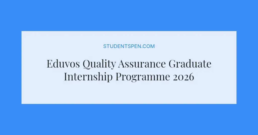 Eduvos Quality Assurance Graduate Internship Programme 2026