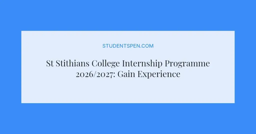 St Stithians College Internship Programme 2026/2027: Gain Experience