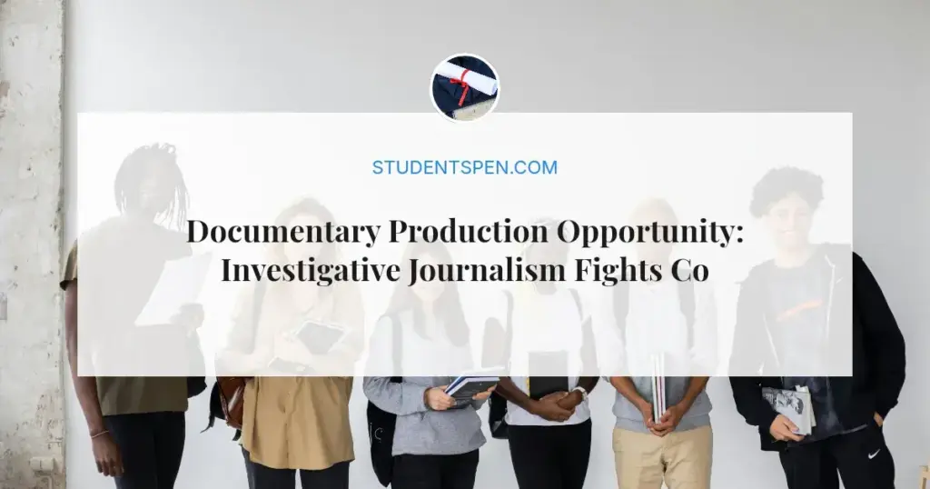 Documentary Production Opportunity: Investigative Journalism Fights Corruption in Africa