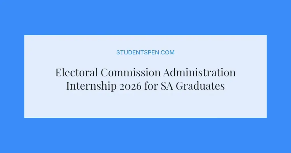 Electoral Commission Administration Internship 2026 for SA Graduates