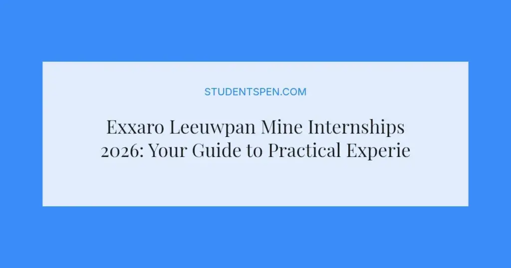 Exxaro Leeuwpan Mine Internships 2026: Your Guide to Practical Experience