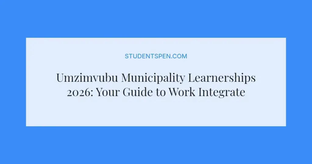 Umzimvubu Municipality Learnerships 2026: Your Guide to Work Integrated Learning