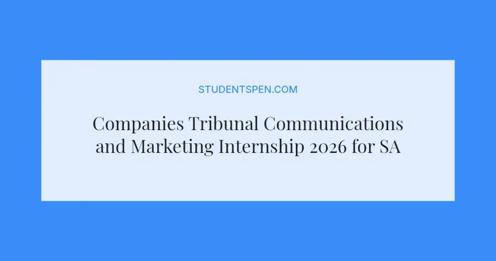 Companies Tribunal Communications and Marketing Internship 2026 for SA Graduates