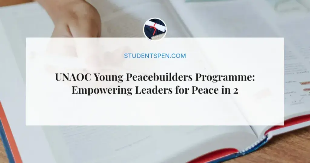 UNAOC Young Peacebuilders Programme: Empowering Leaders for Peace in 2026