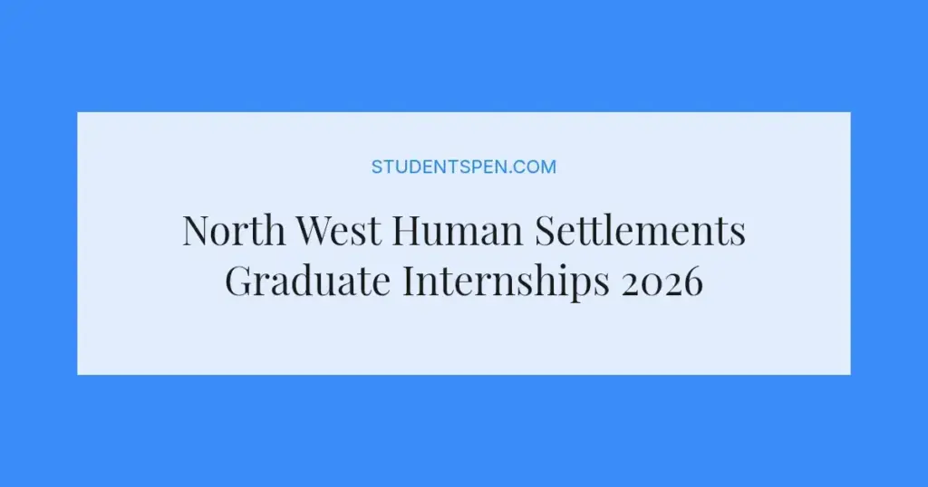 North West Human Settlements Graduate Internships 2026