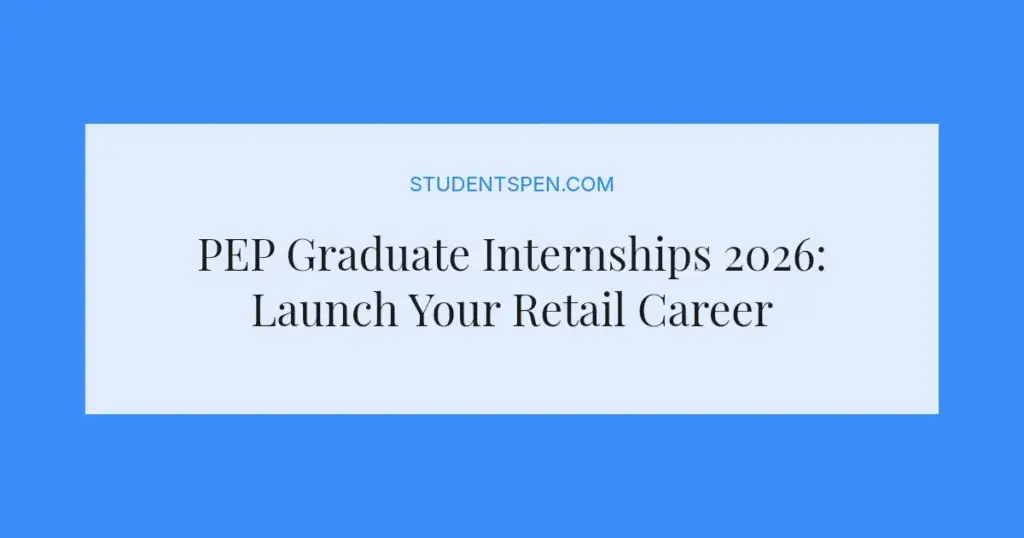 PEP Graduate Internships 2026: Launch Your Retail Career