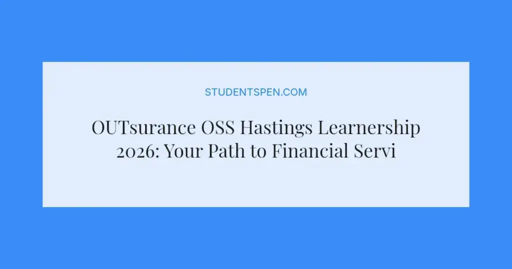 OUTsurance OSS Hastings Learnership 2026: Your Path to Financial Services