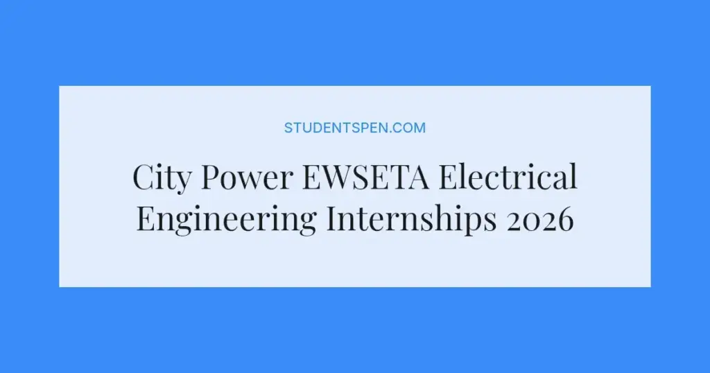 City Power EWSETA Electrical Engineering Internships 2026