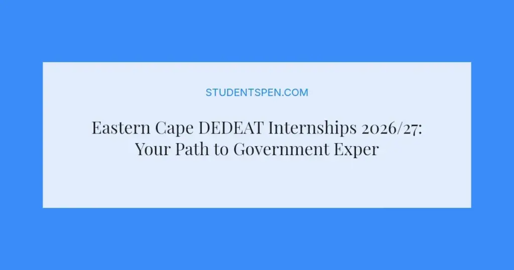 Eastern Cape DEDEAT Internships 2026/27: Your Path to Government Experience