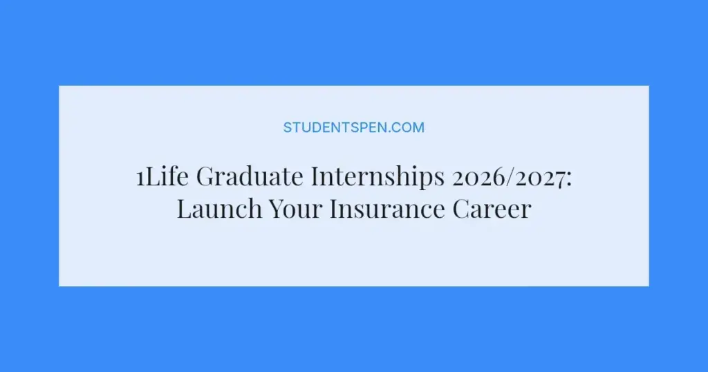 1Life Graduate Internships 2026/2027: Launch Your Insurance Career