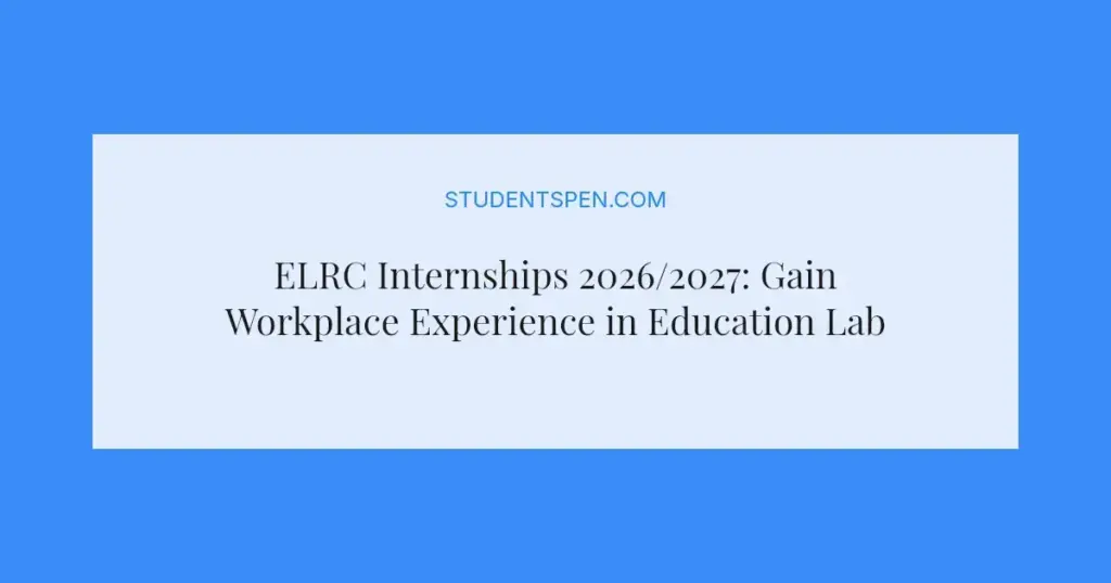 ELRC Internships 2026/2027: Gain Workplace Experience in Education Labour Relations