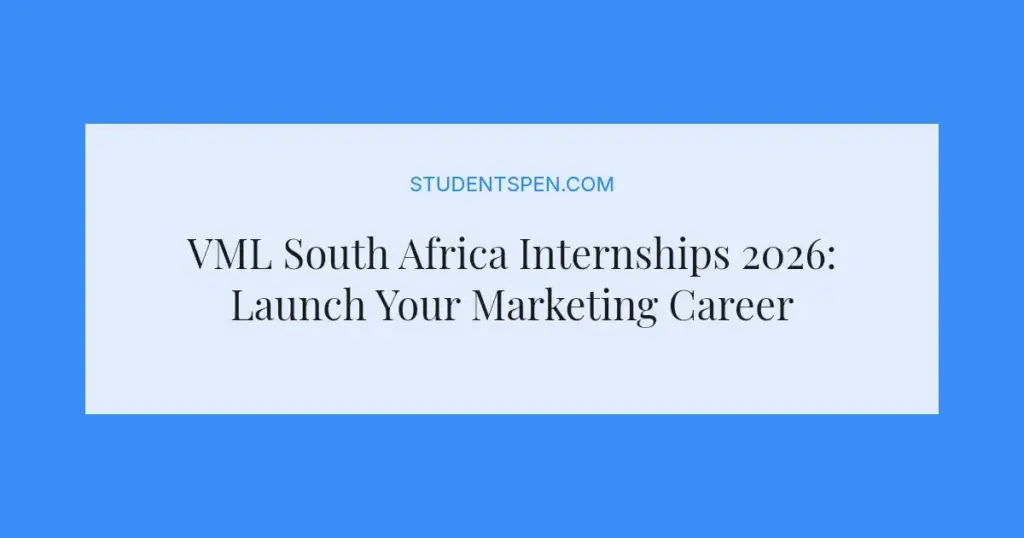 VML South Africa Internships 2026: Launch Your Marketing Career