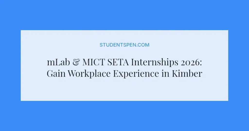 mLab & MICT SETA Internships 2026: Gain Workplace Experience in Kimberley