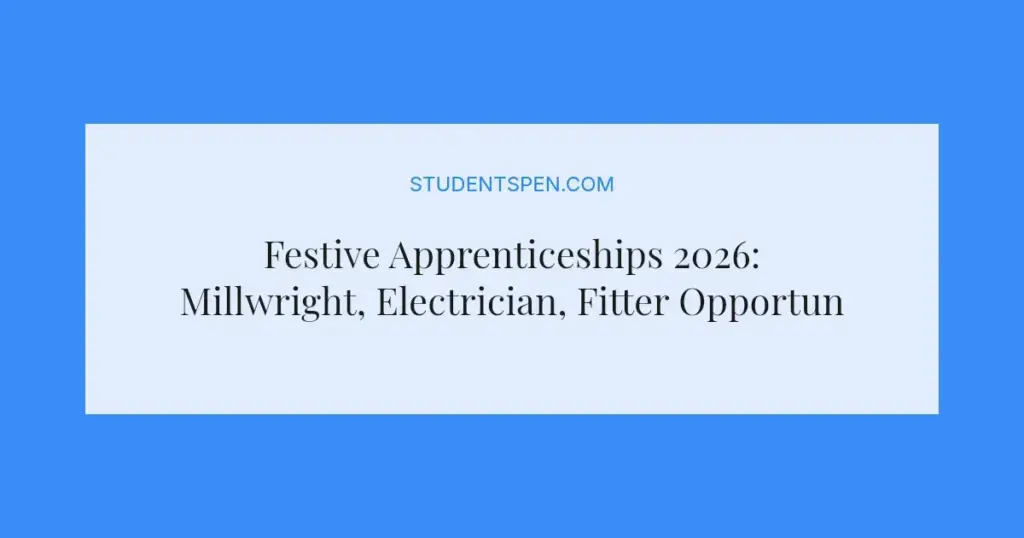 Festive Apprenticeships 2026: Millwright, Electrician, Fitter Opportunities in Gauteng