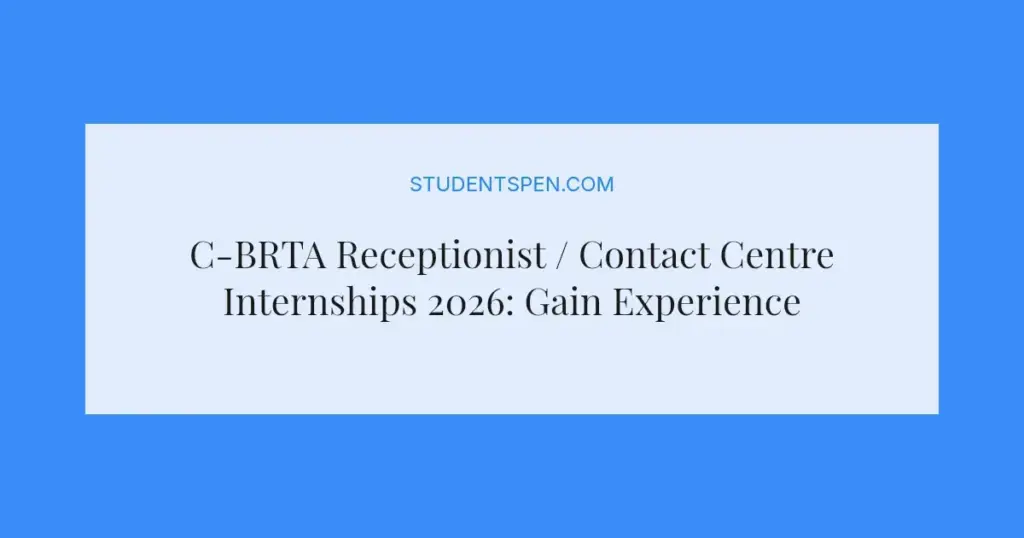 C-BRTA Receptionist / Contact Centre Internships 2026: Gain Experience and Earn R96,000 Annually