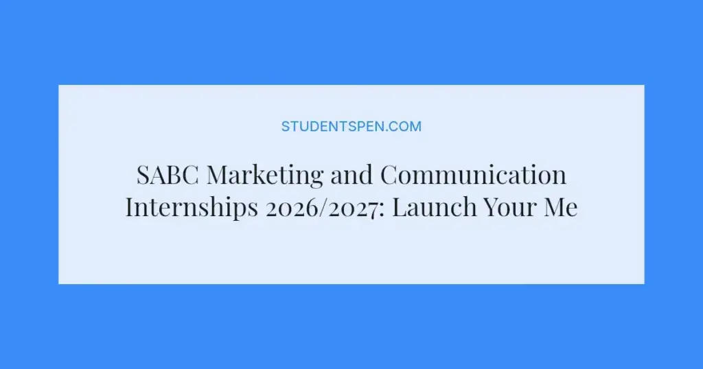 SABC Marketing and Communication Internships 2026/2027: Launch Your Media Career