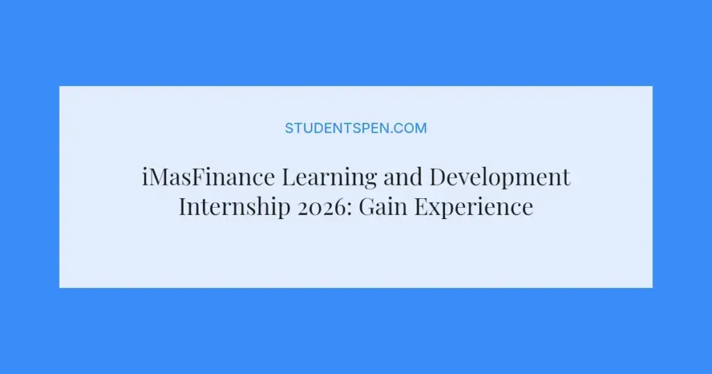 iMasFinance Learning and Development Internship 2026: Gain Experience and Earn R6,000 Monthly