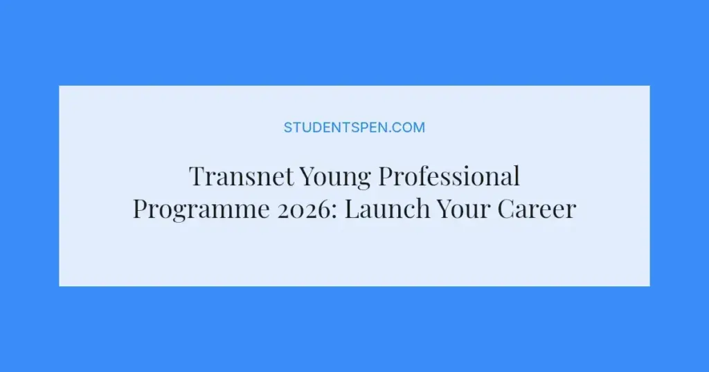 Transnet Young Professional Programme 2026: Launch Your Career