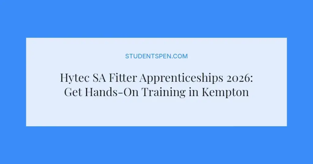 Hytec SA Fitter Apprenticeships 2026: Get Hands-On Training in Kempton Park