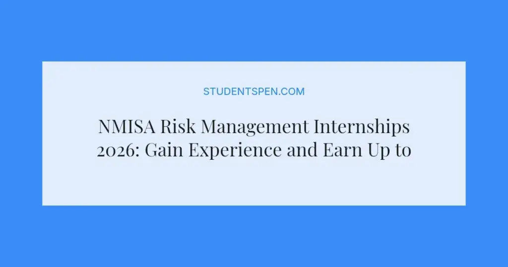 NMISA Risk Management Internships 2026: Gain Experience and Earn Up to R8,878 Monthly