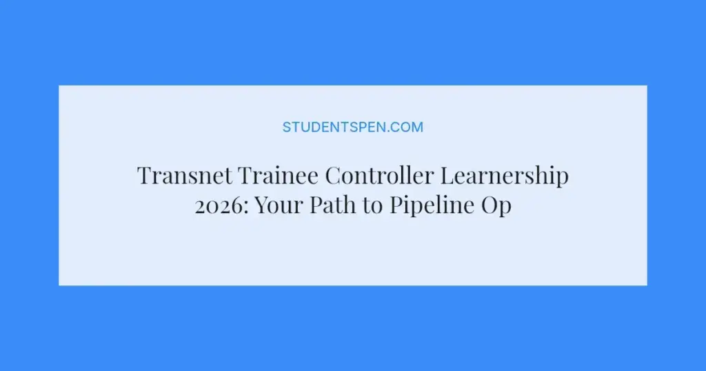 Transnet Trainee Controller Learnership 2026: Your Path to Pipeline Operations Experience