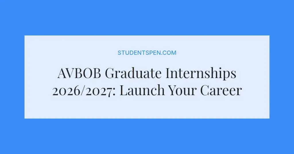 AVBOB Graduate Internships 2026/2027: Launch Your Career